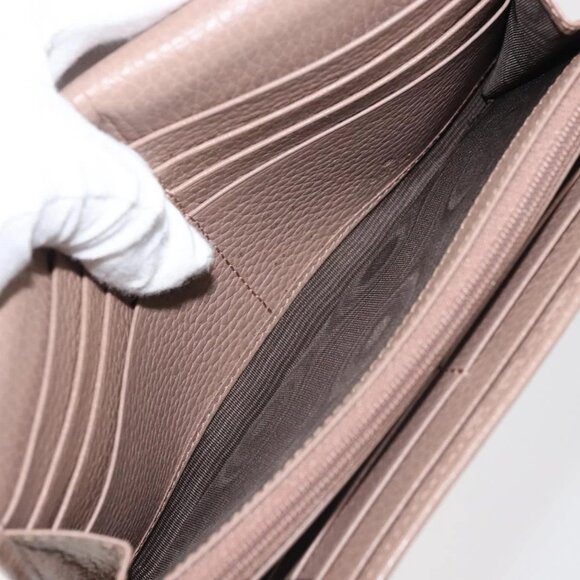 GUCCI GG Marmont Long Wallet Leather Light Brown 456116 Auth 142697 - Picture 15 of 16